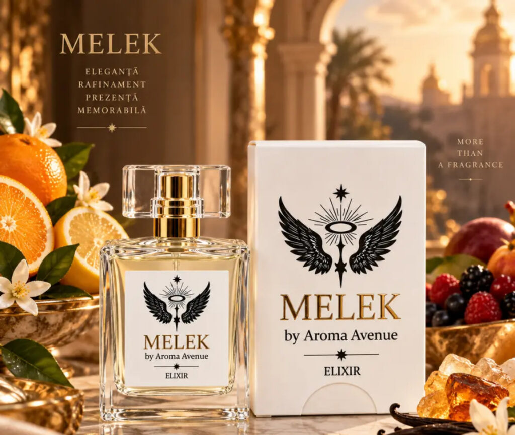 Melek — sticla si cutia Eau de Parfum Elixir